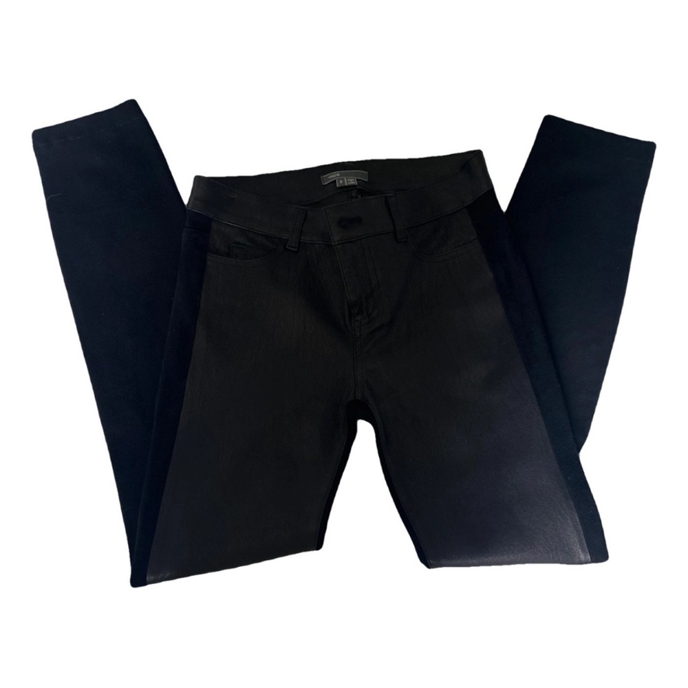 Vince leather straight leg pants
